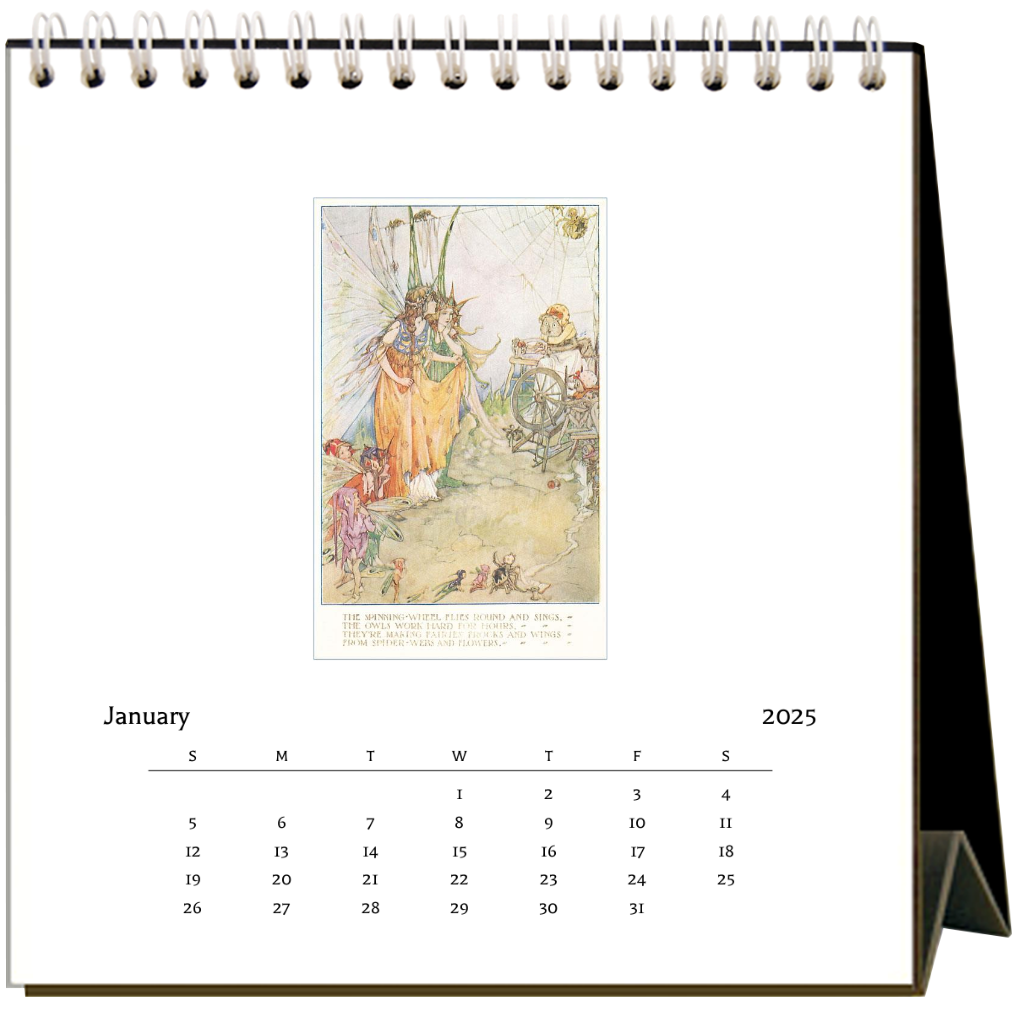 2025 Fairies Easel Desk Calendar Found Image Retail