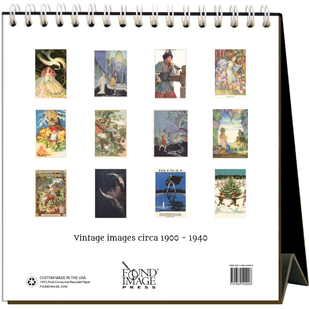 2025 Myths & Fantasies Easel Desk Calendar Found Image Retail