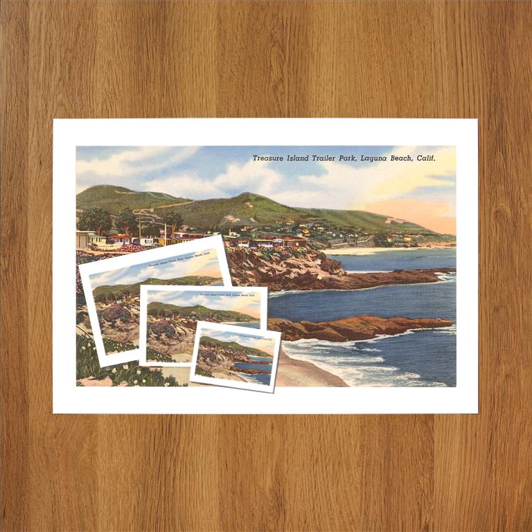 Treasure Island Trailer Park, Laguna Beach, California Vintage