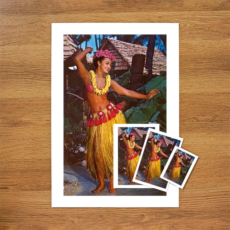 Hula Dancer Vintage Image, Hawaii HI-204 – Found Image Retail