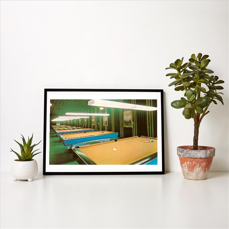 Pool Parlor Print Empty Pool Parlor Vintage Image, Nutty Pictures NP-253 – Found Image Retail