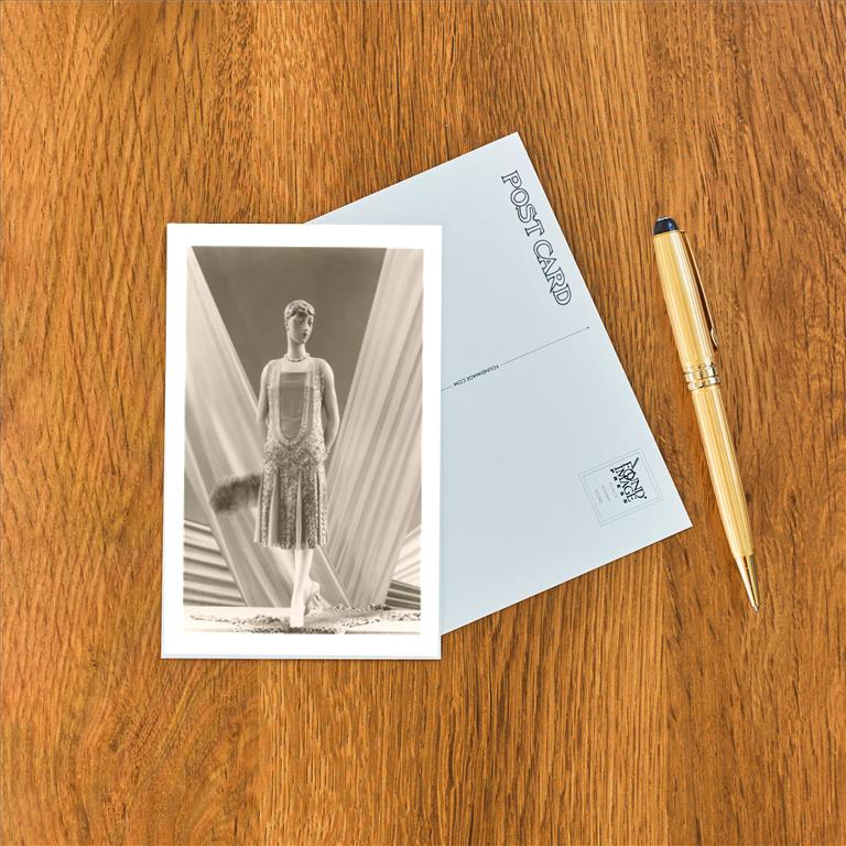 Twenties Female Mannequin in Flapper Dress Vintage Image, Fashion