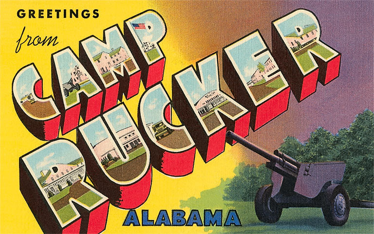 Greetings from Camp Rucker Vintage Image, Alabama AL-100 – Found Image  Retail