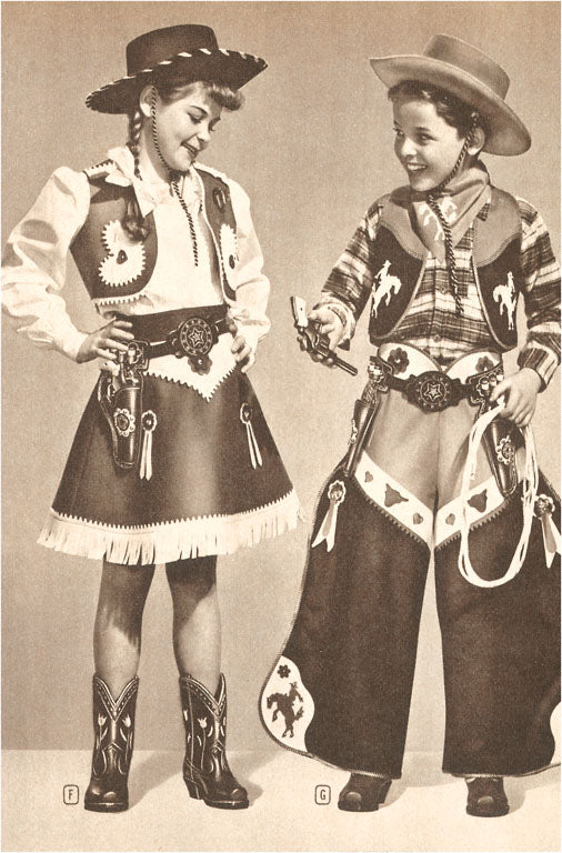 Little Cowboy and Cowgirl in Outfits Vintage Image, Cowgirls CG-60 – Found Image Retail Little Cowboy and Cowgirl in Outfits Vintage Image, Cowgirls CG-60 – Found Image Retail