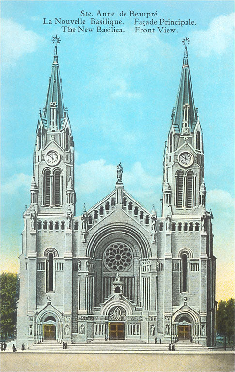 Basilica of Ste. Anne de Beaupre, Quebec, Canada Vintage Image