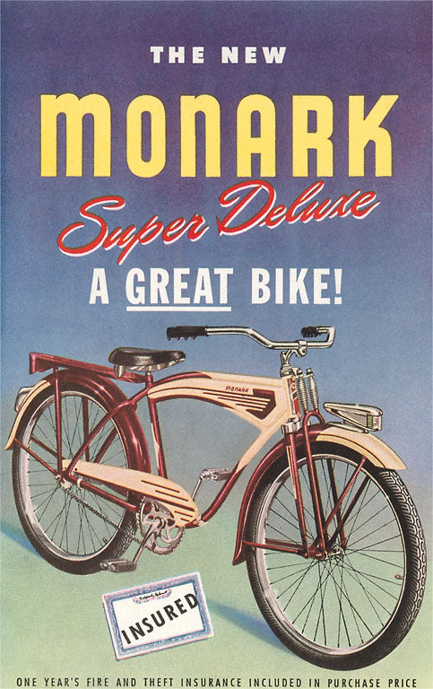 Monark Bike Ad Vintage Image, Cycling CY-112 – Found Image Retail