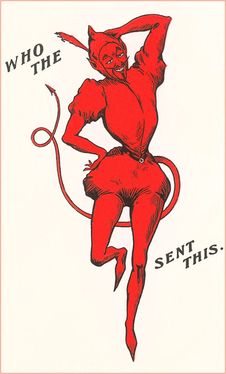 Who the Devil Sent This? Vintage Image, Devils & Demons DM-14
