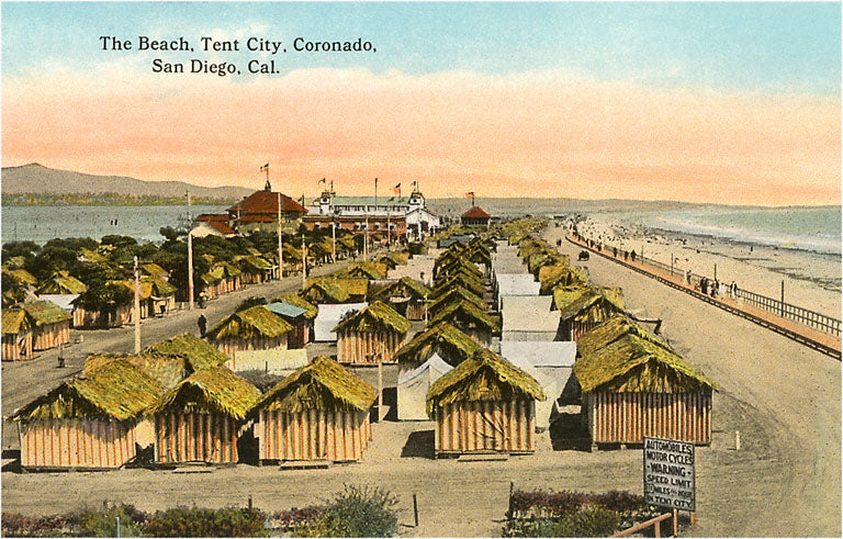 tent city coronado Tent City, Coronado, California Vintage Image, San Diego SD-163 – Found Image Retail